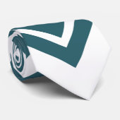 Elegant blue & white chevron pattern Neck Tie ネクタイ (ロール)