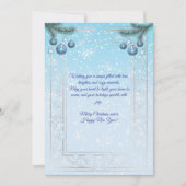 Elegant Blue & White Christmas Greeting Card シーズンカード (正面)