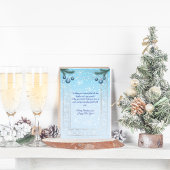 Elegant Blue & White Christmas Greeting Card シーズンカード