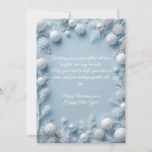 Elegant Blue & White Christmas Holiday Card シーズンカード (正面)