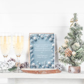 Elegant Blue & White Christmas Holiday Card シーズンカード