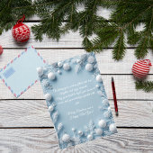 Elegant Blue & White Christmas Holiday Card シーズンカード