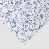 Elegant Blue & White Floral Toile Botanical 薄葉紙 (詳細)