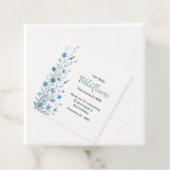 Elegant Blue Wildflower 1st Birthday Party フェイバータグ (インサイチュ)