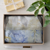 Elegant Blue Wisteria & Ravens Decoupage Paper 薄葉紙 (ギフト)