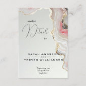 Elegant Blush Agate Fluid Ink  エンクロージャーカード (正面)