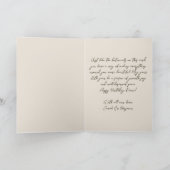 Elegant Blush Botanical Faux Gold 45th Birthday カード (内部)