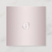 Elegant Blush Botanical Wedding Invitation Card スクエア名刺 (裏面)