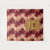 Elegant Blush Burgundy Gold 30th Birthday Party   タペストリー (正面(横))
