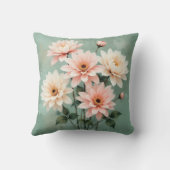 Elegant Blush Chrysanthemum Art クッション (裏面)