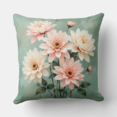 Elegant Blush Chrysanthemum Art クッション (裏面)
