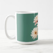 Elegant Blush Chrysanthemum Art コーヒーマグカップ (左)