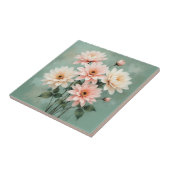 Elegant Blush Chrysanthemum Art タイル (側面)