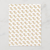 Elegant Blush Dahlias Golden Script Wedding エンクロージャーカード (裏面)