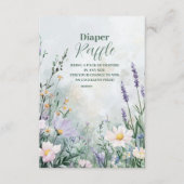 Elegant Blush Floral Baby in Bloom  Diapper Raffle エンクロージャーカード (正面)