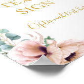 Elegant Blush Floral | Cards and Gifts Custom Sign ポスター (角)