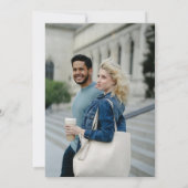 Elegant Blush Floral Save the Date Card セーブザデート (裏面)