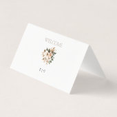 Elegant Blush Floral Table Number Place Card (裏面)
