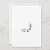 Elegant Blush Floral Watercolor Birthday  招待状 (裏面)