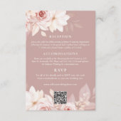 Elegant Blush Floral Wedding Details and RSVP エンクロージャーカード (正面)
