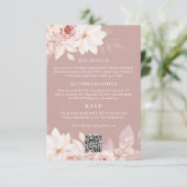 Elegant Blush Floral Wedding Details and RSVP エンクロージャーカード (スタンド正面)