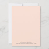 Elegant Blush Floral Wedding Invitation - Cream 招待状 (裏面)