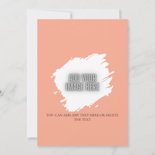 Elegant Blush Floral Wedding Invitation with Gold  招待状 (裏面)