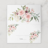 Elegant Blush Floral Wedding Place Cards プレイスカード (外部開封)