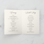 Elegant Blush Garden Folded Wedding Program プログラム (内部)