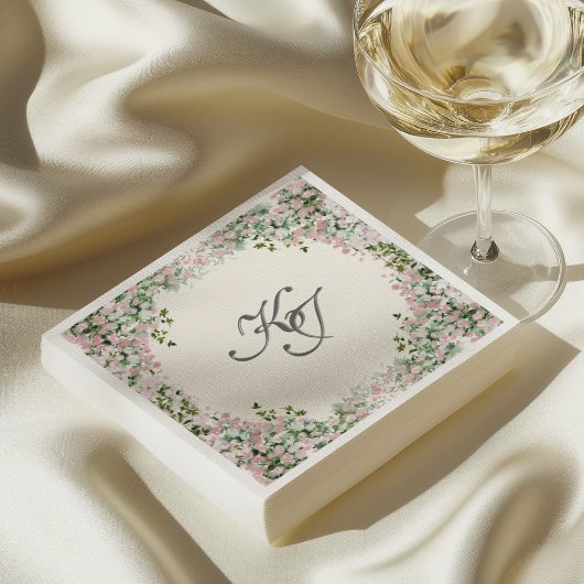 Elegant Blush Garden Wedding スタンダードカクテルナプキン