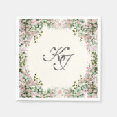 Elegant Blush Garden Wedding スタンダードカクテルナプキン (正面)