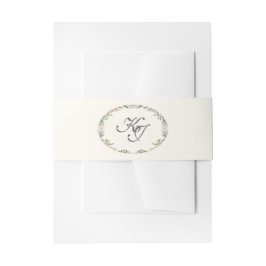 Elegant Blush Garden Wedding Invitation Belly Band 招待状ベリーバンド