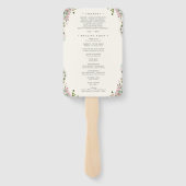 Elegant Blush Garden Wedding Program ハンドファン (裏面)