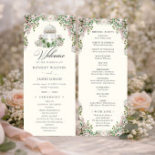 Elegant Blush Garden Wedding Program プログラム