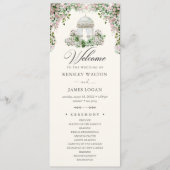 Elegant Blush Garden Wedding Program プログラム (正面)