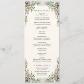 Elegant Blush Garden Wedding Program プログラム (裏面)