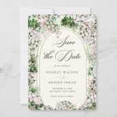 Elegant Blush Garden Wedding Save The Date セーブザデート (正面)