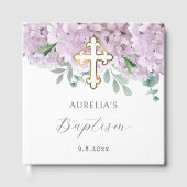 Elegant Blush Hydrangea Baptism ゲストブック (正面)