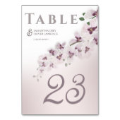 Elegant Blush Orchid  Wedding Table Number テーブルナンバー (正面)