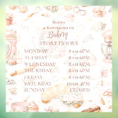 Elegant Blush Patisserie Bakery Business ウィンドウサイン (シート3)