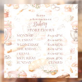Elegant Blush Patisserie Bakery Business ウィンドウサイン (シート2)