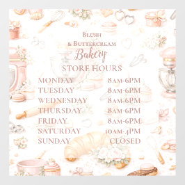 Elegant Blush Patisserie Bakery Business ウィンドウサイン
