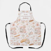 Elegant Blush Patisserie Bakery Business エプロン (正面)