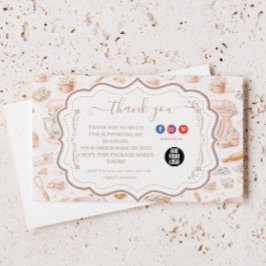 Elegant Blush Patisserie Bakery Business サンキューカード