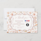 Elegant Blush Patisserie Bakery Business サンキューカード (正面)