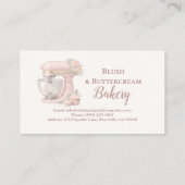 Elegant Blush Patisserie Bakery Business 名刺 (裏面)