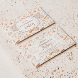 Elegant Blush Patisserie Bakery Business 名刺