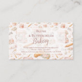 Elegant Blush Patisserie Bakery Business 名刺 (裏面)