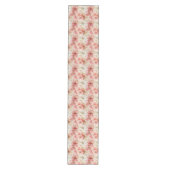 Elegant blush pink and gold floral table runner ミディアムテーブルランナー (正面)