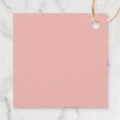 Elegant Blush Pink and Gold Pearls 21st Birthday フェイバータグ (裏面)